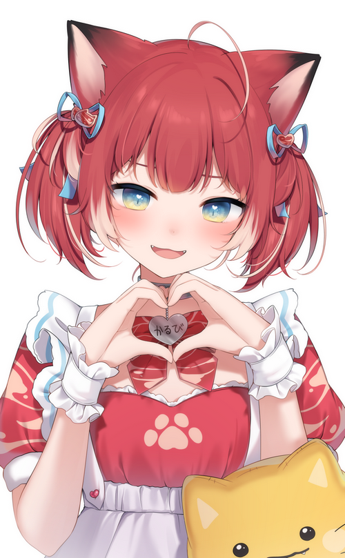 Virtual YouTuber Amashiro Natsuki as a Cat Girl Waitress