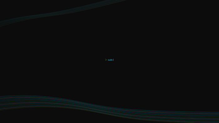 4K dark terminal with sudo command