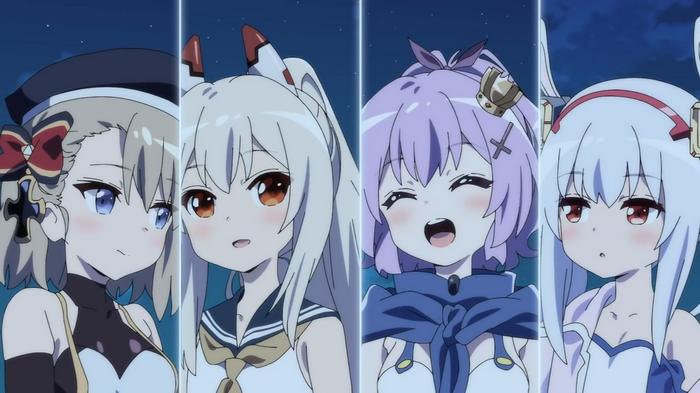 Azur Lane characters Laffey, Ayanami, Z23, and Javelin