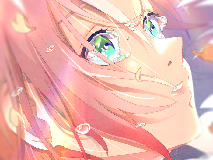 Haruno Sakura with water droplets