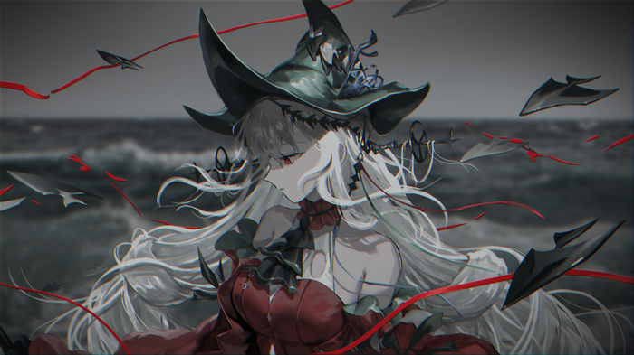 Skadi the Witch with Red Eyes and Hat