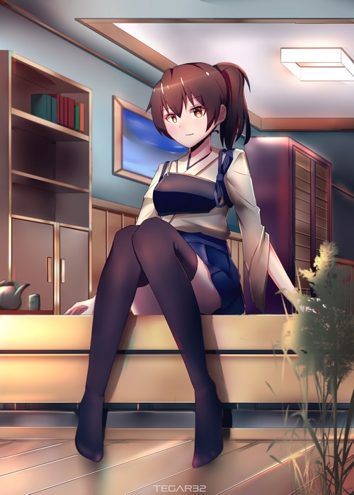Kaga from Kantai Collection in Japanese Clothes