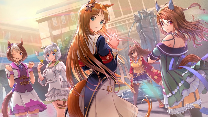 Uma Musume Pretty Derby fan art with horse girls
