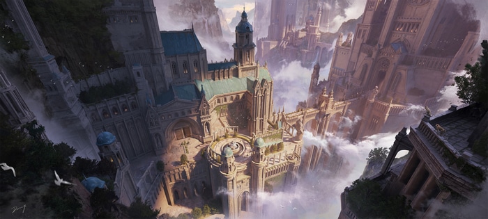 4K Fantasy City Castle in the Clouds