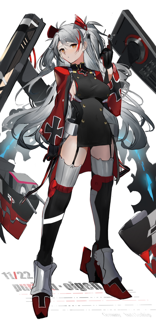 Prinz Eugen from Azur Lane with twintails