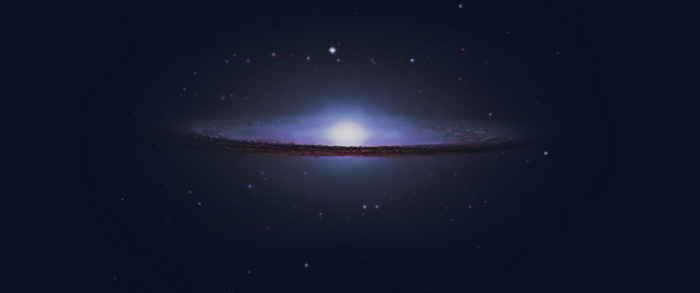 The Sombrero Galaxy in deep space