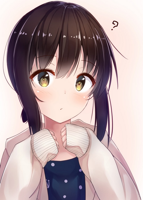 Fubuki from Kantai Collection with yellow eyes