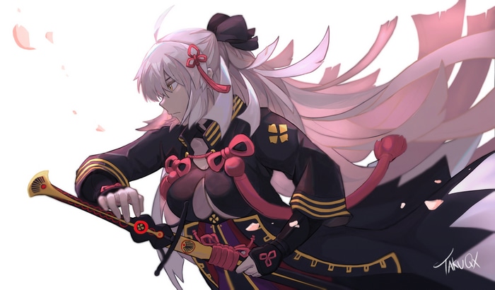 Okita Soji from Fate/Grand Order with a katana
