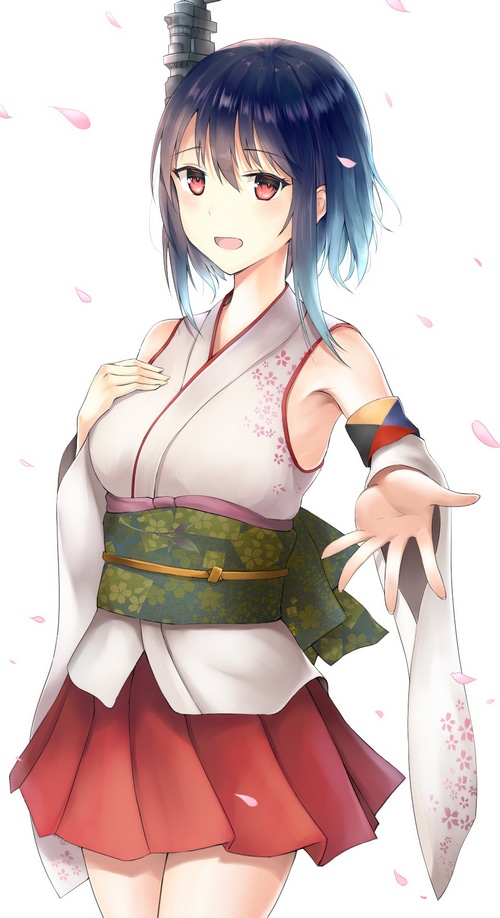 Yamashiro from Kantai Collection in Japanese clothes