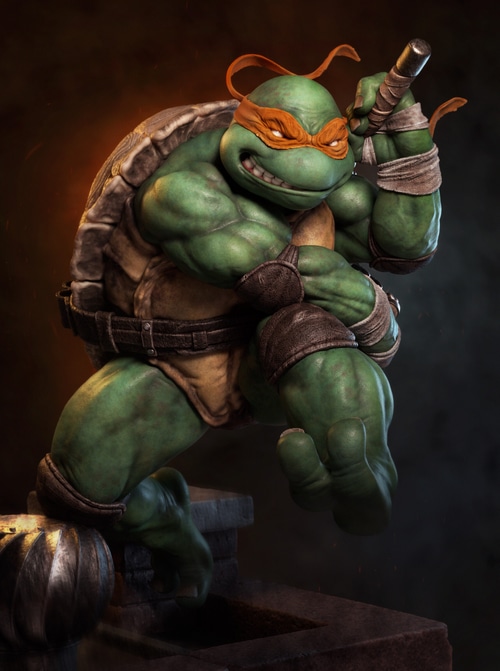 Michelangelo from Teenage Mutant Ninja Turtles artwork