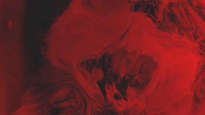 Abstract Red and Black Fluid Art