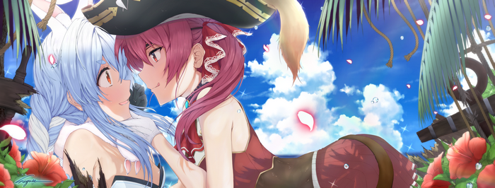 4K Hololive's Usada Pekora and Houshou Marine