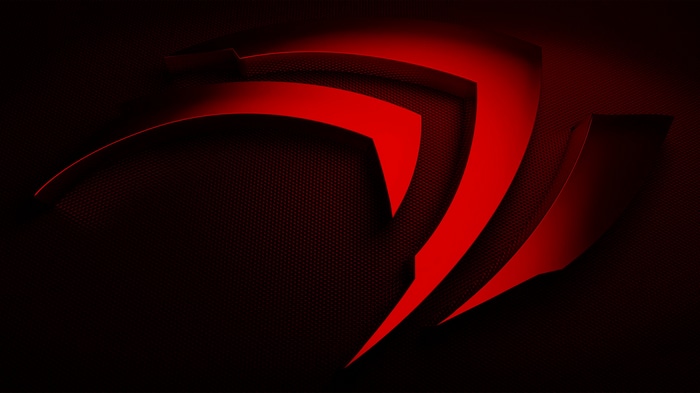 Nvidia logo abstract red 3D