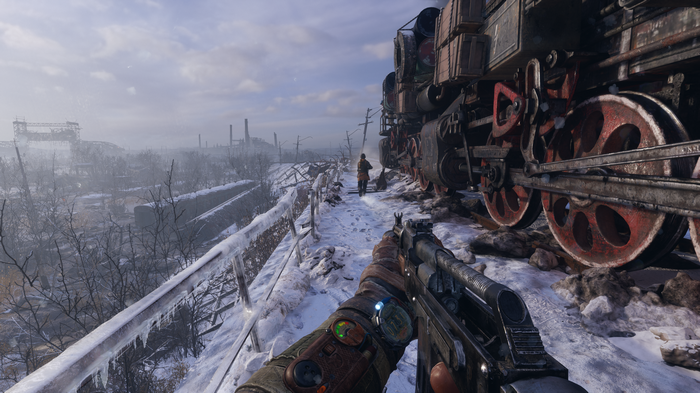 Metro Exodus Enhanced Edition 4K POV with Gun and Train