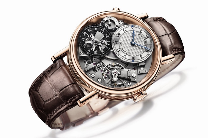 Breguet Mechanical Watch with Brown Leather Strap