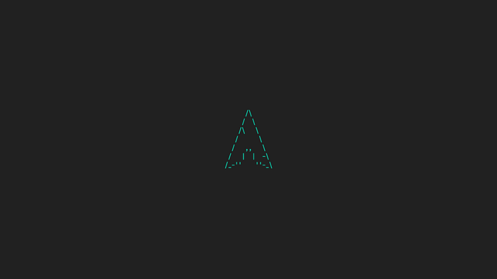 Arch Linux logo made of dashed lines