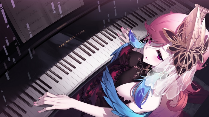 Takanashi Kiara plays the piano
