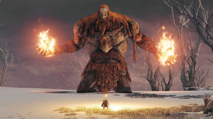 4K Elden Ring Fire Giant Battle