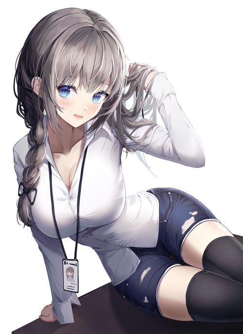 Seero wearing a white shirt and denim shorts
