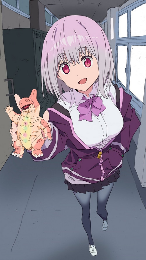 SSSS.GRIDMAN Shinjou Akane holding a toy