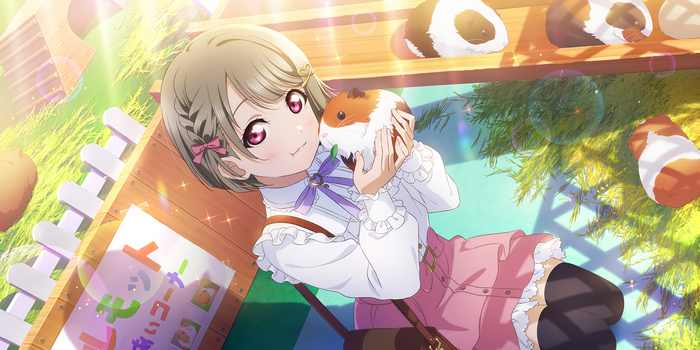 Kasumi Nakasu holding a guinea pig