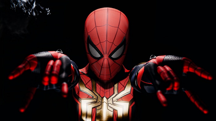 4K Spider-Man on Black Background