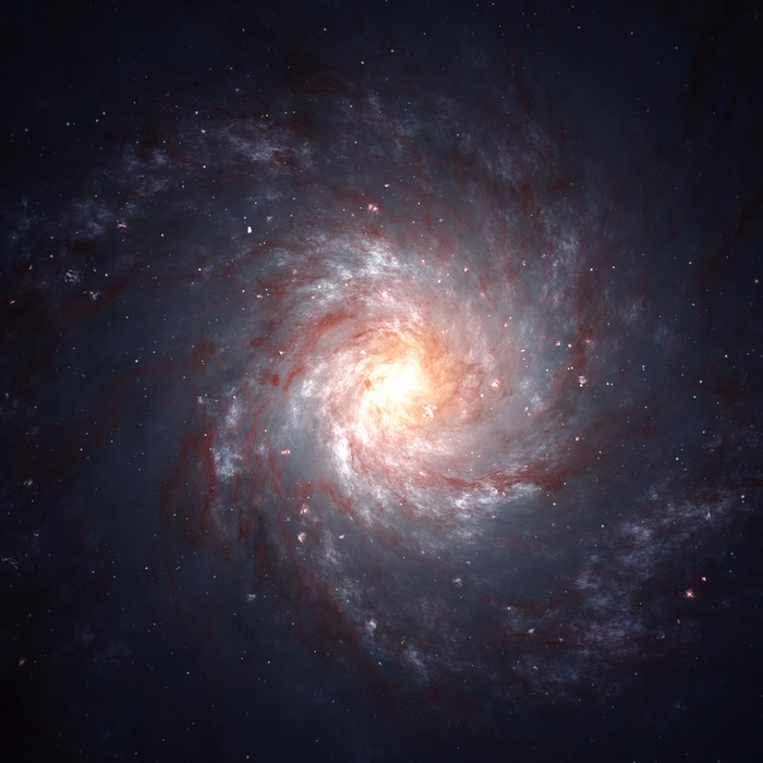 A spiral galaxy in deep space