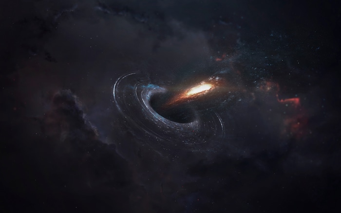 4K Black Hole and Galaxy in Space