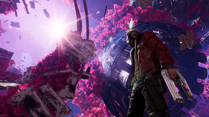 Star-Lord from Guardians of the Galaxy in space