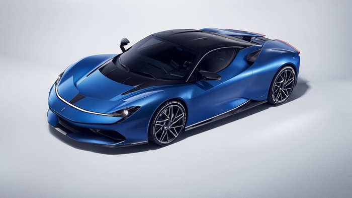4K Blue Pininfarina Battista Supercar