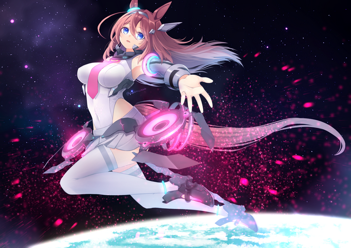 Uma Musume Pretty Derby horse girl in space