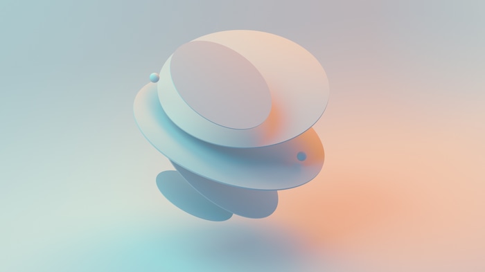 Abstract 4K minimalist design with swirling shapes