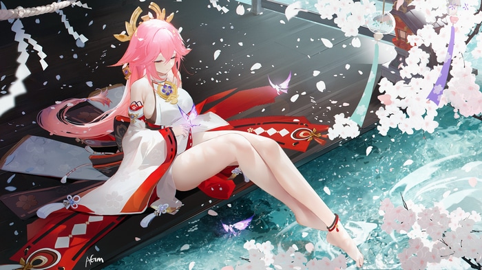 Yae Miko from Genshin Impact by Omone Hokoma Agm