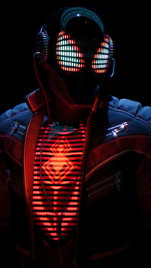Miles Morales Spider-Man in a futuristic suit