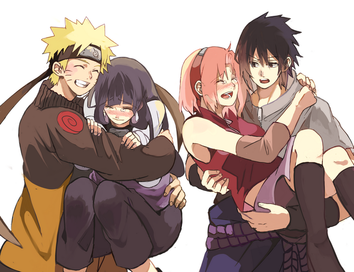 Naruto, Hinata, Sasuke, and Sakura