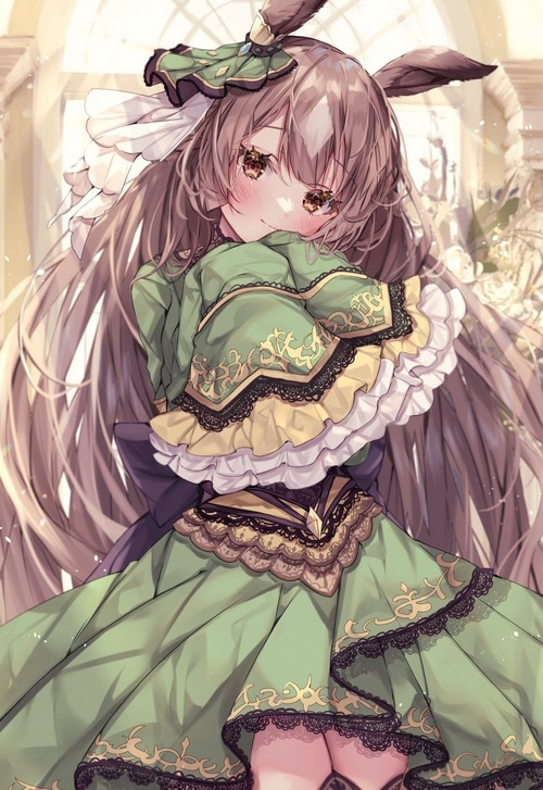 Satono Diamond in a green dress