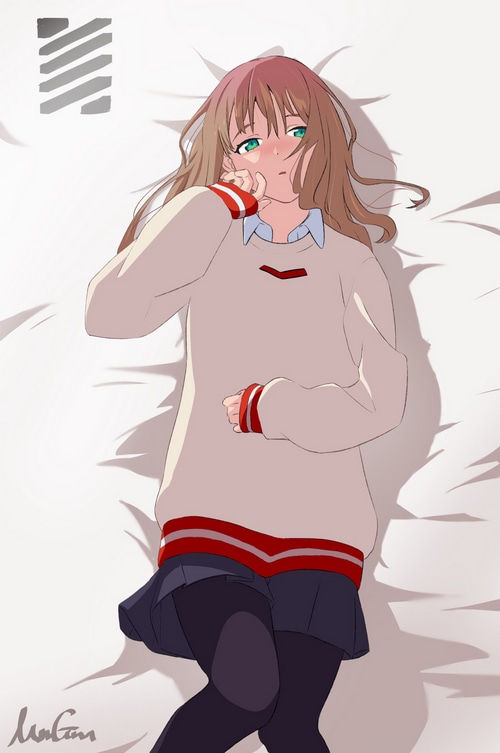 Minami Yume from SSSS.Dynazenon lying on a bed