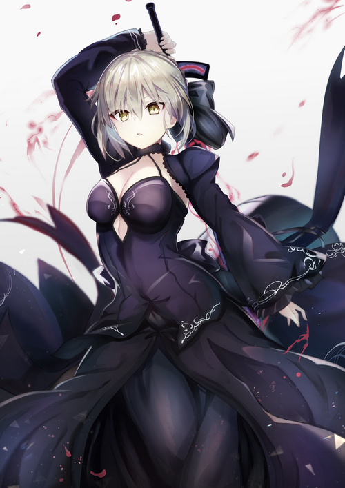 Saber Alter from Fate/Grand Order holding a sword