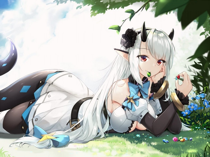 Yufine from Epic Seven with gems