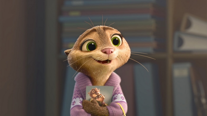Priscilla from Zootopia holding a photo
