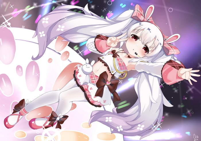 Azur Lane Laffey with bunny ears and outfit