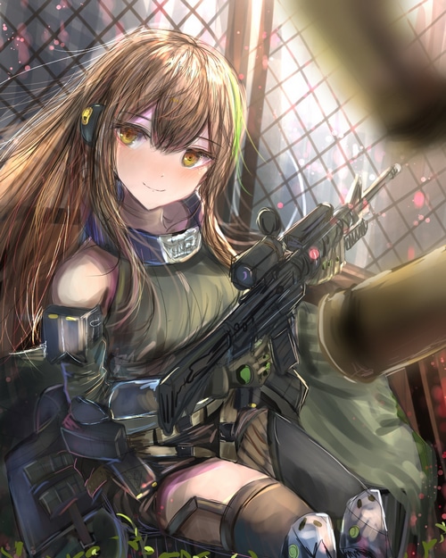 Girls Frontline M4A1 holding a rifle