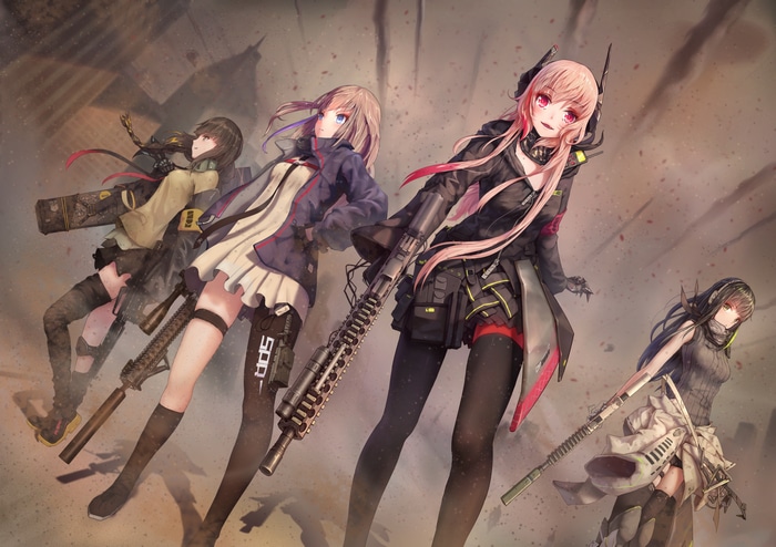 Girls Frontline characters with firearms