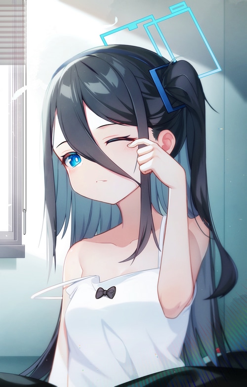 4K Blue Archive girl with blue eyes