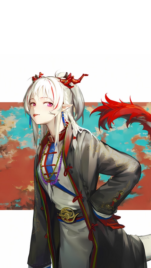 4K Nian Chinese clothing dragon girl Arknights