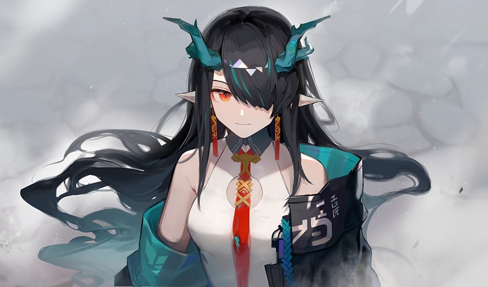 Arknights Dusk Dragon Girl Artwork