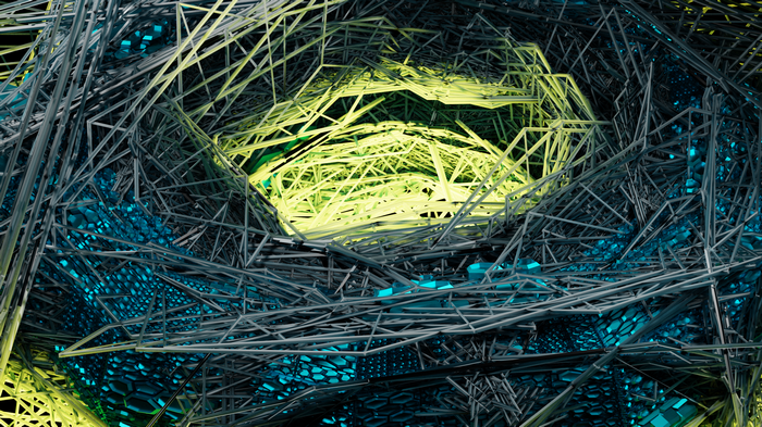Abstract 3D Blender whirlpool structure