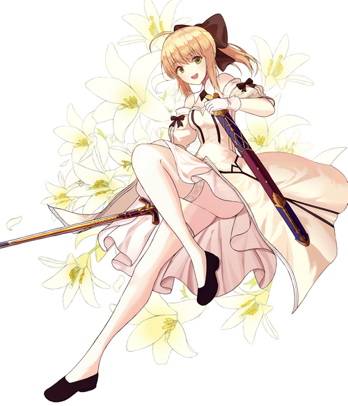 Artoria Pendragon Saber Alter with Swords and Lilies