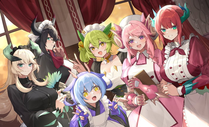 Dragonmaid characters from Yu-Gi-Oh! Trading Card Game