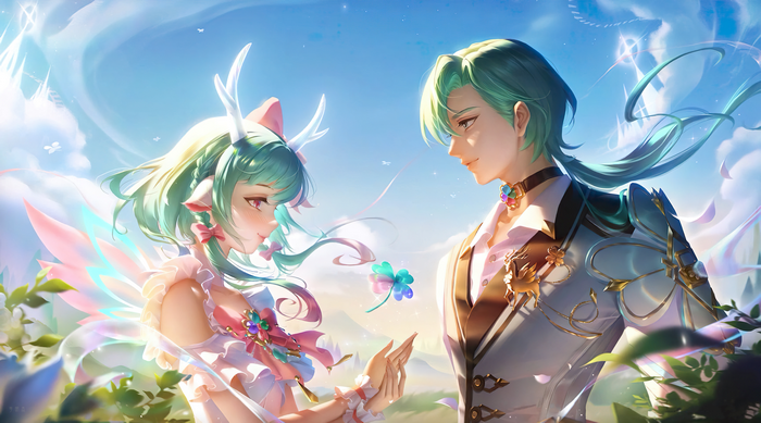 Honor of Kings: A Couple in a Fantasy Landscape